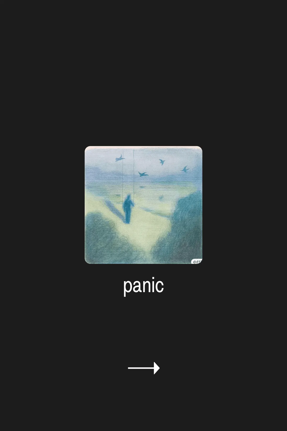 chaos → dryness and fading → black-and-white crisis → light and colour