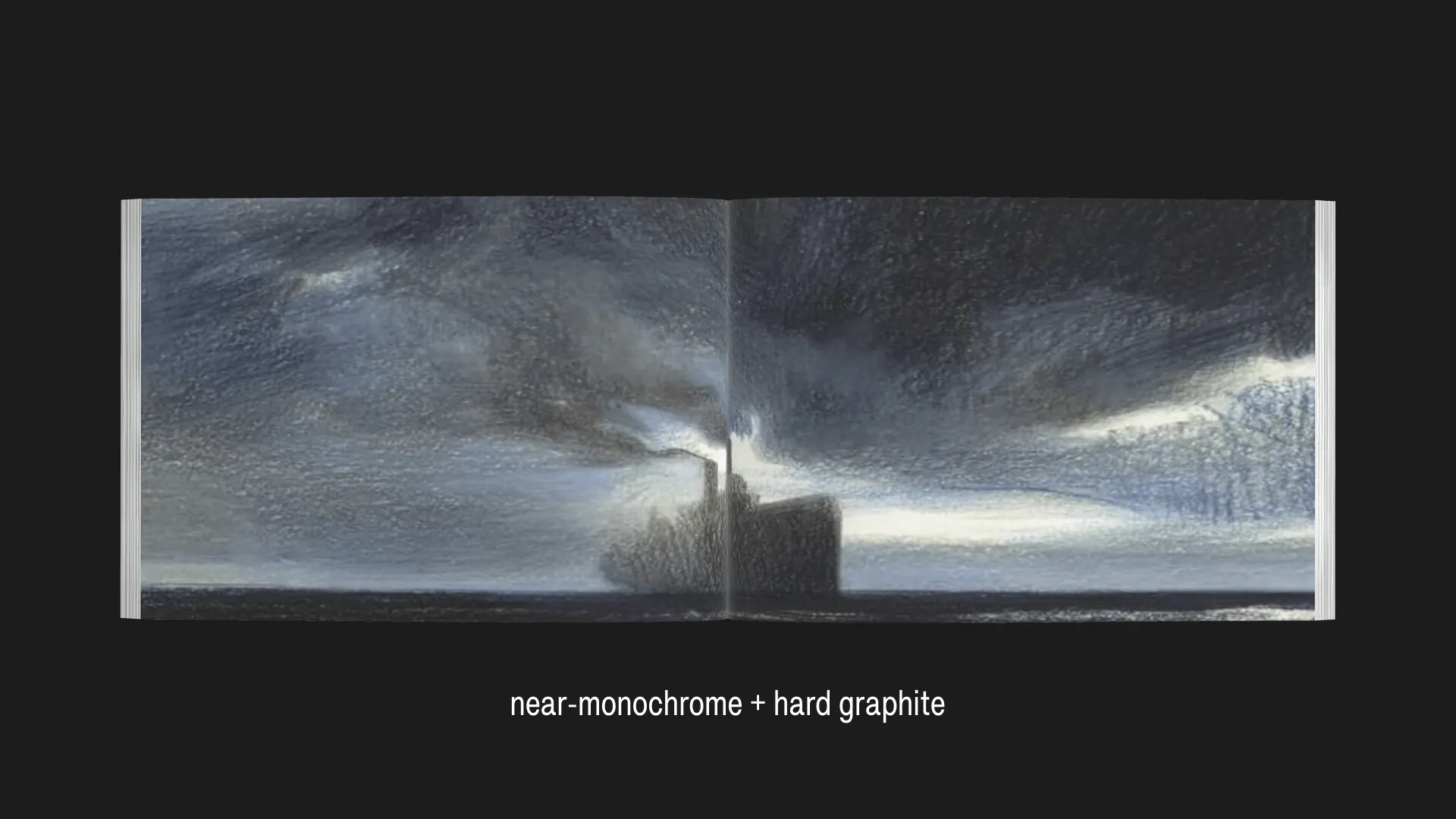 near-monochrome + hard graphite