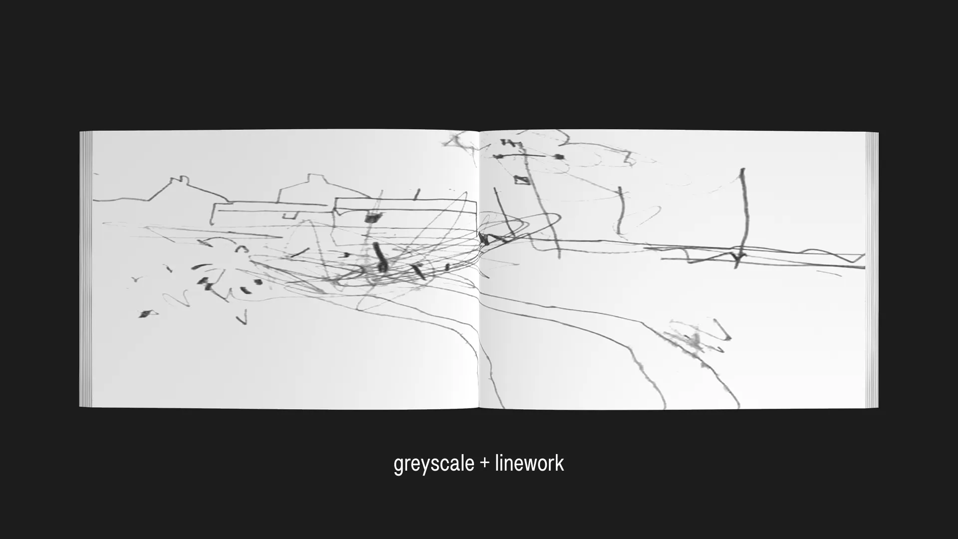 greyscale + linework